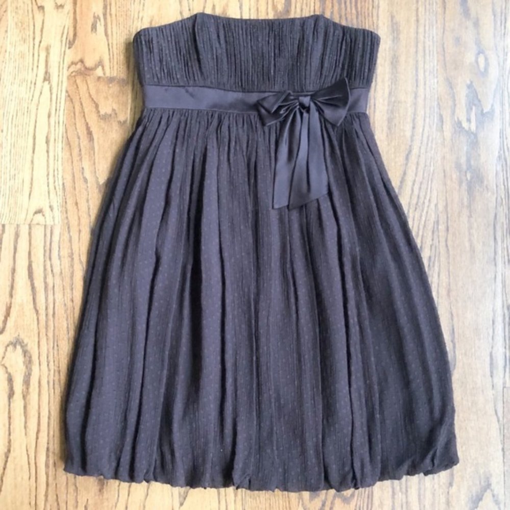 Laundry by Shelli Segal Brown Strapless Dress